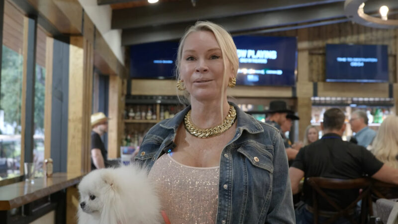 Jackie Siegel holding her puppy