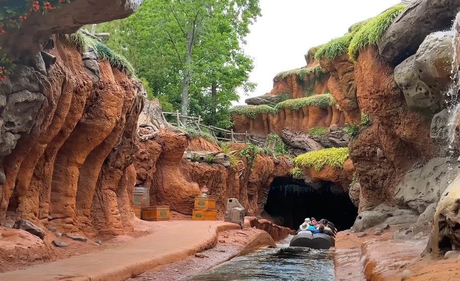 A water ride at the Disney's Magic Kingdom